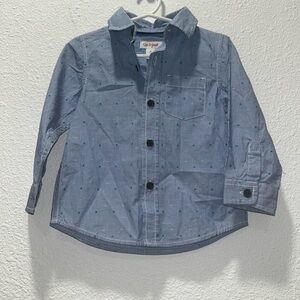 BOGO free - Cat & Jack Blue Patterned Button Down Shirt
